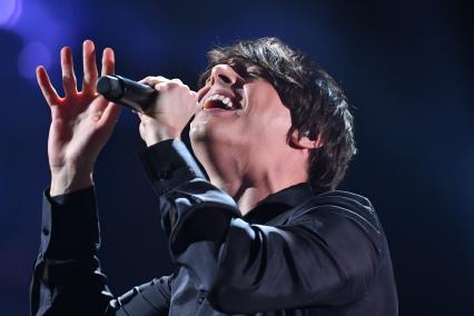Москва. Певец Alekseev (Никита Алексеев) на церемонии вручения ежегодной музыкальной премии `Высшая Лига 2017` в `Крокус Сити Холле`.