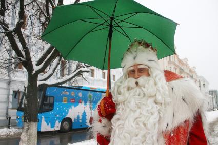 Нижний Новгород. Всероссийский Дед Мороз во время посещения Нижнего Новгорода.