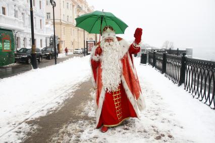 Нижний Новгород. Всероссийский Дед Мороз во время посещения Нижнего Новгорода.