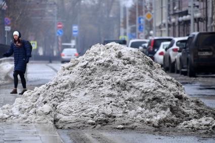 Москва. Последствия снегопада.