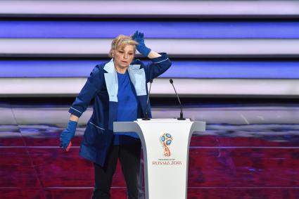 Москва. На церемонии жеребьевки группового этапа чемпионата мира по футболу 2018 года в Государственном Кремлевском дворце.