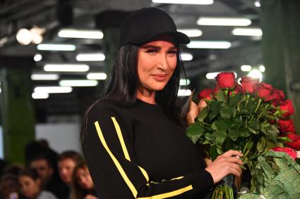 Москва. Дизайнер Анастасия Задорина после премьерного показа экипировки олимпийской сборной России и casual-коллекции бренда Zasport.