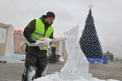 Москва. Участники фестиваля `Ледовая Москва. В кругу семьи`
