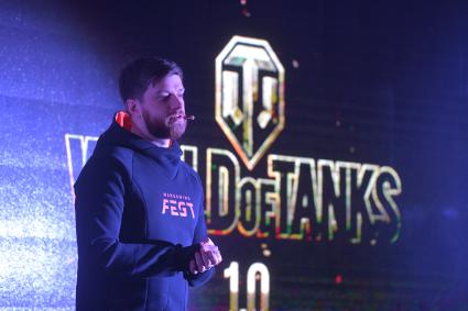 Москва.  Директор по маркетингу World of Tanks Максим Чувалов на фестивале  для поклонников игр Wargaming FEST WG FEST 2017  в Экспоцентре .