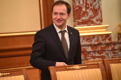 Москва. Министр культуры РФ Владимир Мединский на заседании правительства РФ.