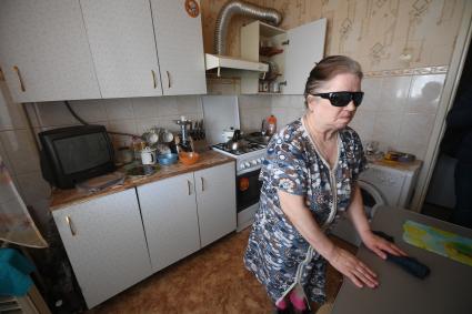 Русиново. В квартире инвалида по зрению.
