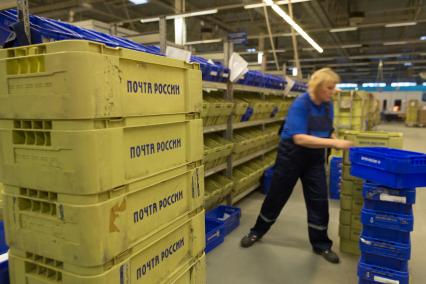 Санкт-Петербург. Запуск новой сортировочной линии в автоматизированном сортировочном центре (АСЦ) Почты России.