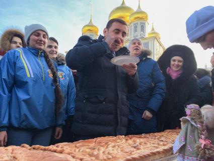 Тула. Губернатор Тульской области Алексей Дюмин на Дне студента в Тульском кремле.