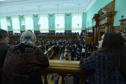 Москва. Открытие после реставрации главного читального зала Российской государственной библиотеки.