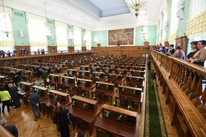 Москва. Открытие после реставрации главного читального зала Российской государственной библиотеки.