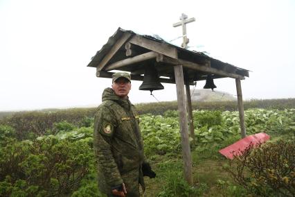 Курильские острова. Экспедиция Минобороны России совместно со специалистами Русского географического общества на остров Матуа, на котором во время Второй мировой войны была расположена японская военно-морская база.