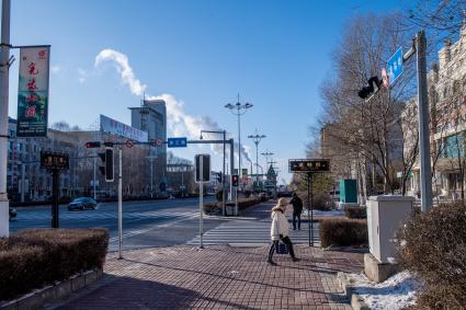 Китай, Хэйхэ. Повседневная жизнь города.