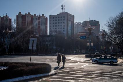 Китай, Хэйхэ. Повседневная жизнь города.