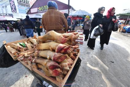 Чечня, Грозный. Городской рынок.