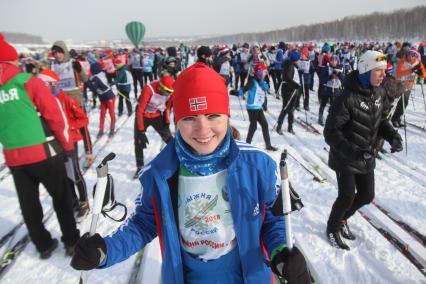 Иркутск. Участница  всероссийской массовой лыжной гонки `Лыжня  России`.