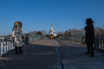 Китай, Харбин. Парк `Усадьба Волга`. Николаевский собор.