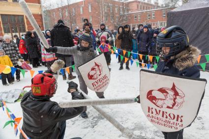 Санкт-Петербург. Масленичные гуляния в Политехническом университете Петра Великого (СПбПУ).