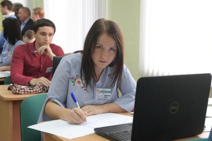 Беларусь, Слуцк. На занятиях в колледже пищевой и перерабатывающей промышленности.