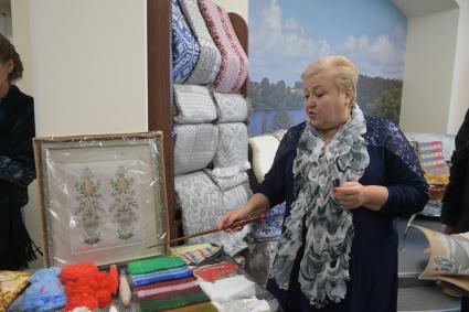 Беларусь, Слуцк. В музее истории слуцких поясов.
