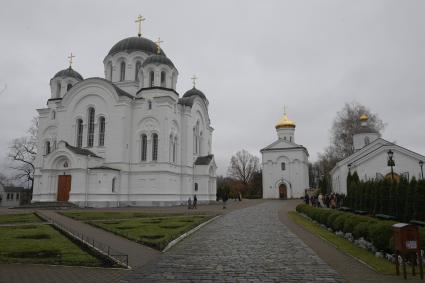 Беларусь. Минская область. Полоцк. Вид на Крестовоздвиженский собор.