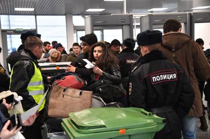 Москва.   Перед товарищеским матчем по футболу между сборными командами России и Бразилии.