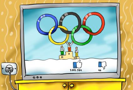 Карикатура на тему Олимпиады-2018.
