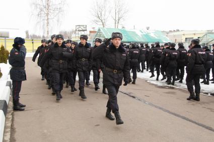 Санкт-Петербург.  Бойцы Росгвардии   на учебно тренировочной базе.