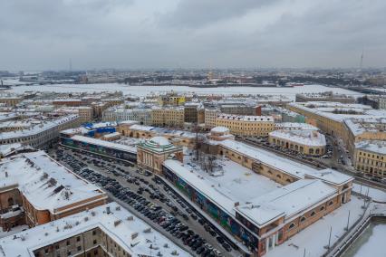 24.01.18 Санкт-Петербург.   Вид на город, на Конюшенное ведомство и Петропавловскую крепость.