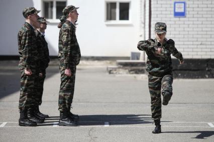 Ставрополь. Смотр  строевой подготовки отрядов  юнармейцев.