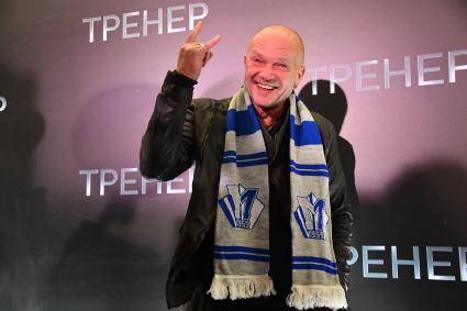 Москва. Актер Андрей Смоляков на премьере фильма `Тренер` режиссера Д.Козловского в кинотеатре `Каро 11 Октябрь`.