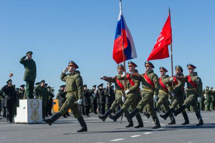 Ленинградская область. Во время репетиции парада Победы на аэродроме ВКС России в Левашово.