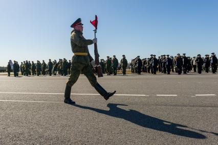 Ленинградская область. Во время репетиции парада Победы на аэродроме ВКС России в Левашово.