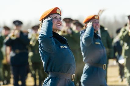 Ленинградская область. Во время репетиции парада Победы на аэродроме ВКС России в Левашово.