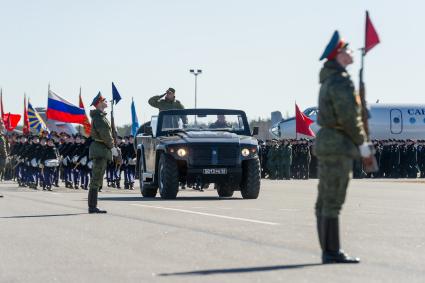 Ленинградская область. Во время репетиции парада Победы на аэродроме ВКС России в Левашово.