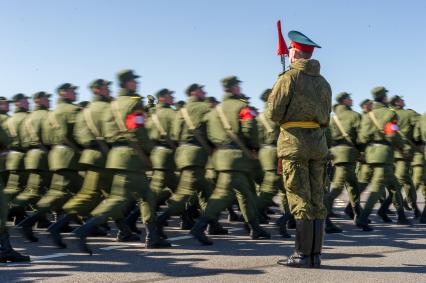 Ленинградская область. Во время репетиции парада Победы на аэродроме ВКС России в Левашово.