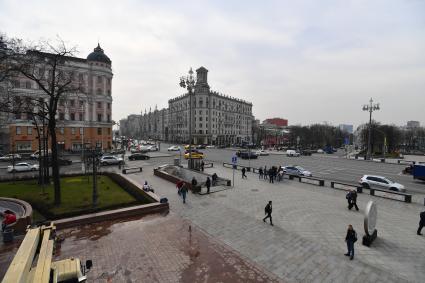 Москва. Вид на площадь Пушкина и Тверскую улицу.