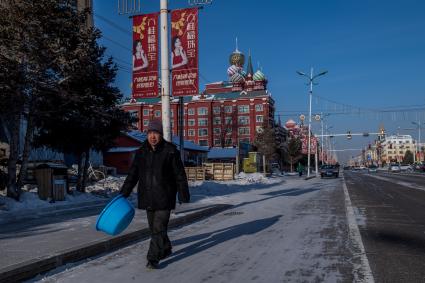 Китай. Виды города Аргунь.