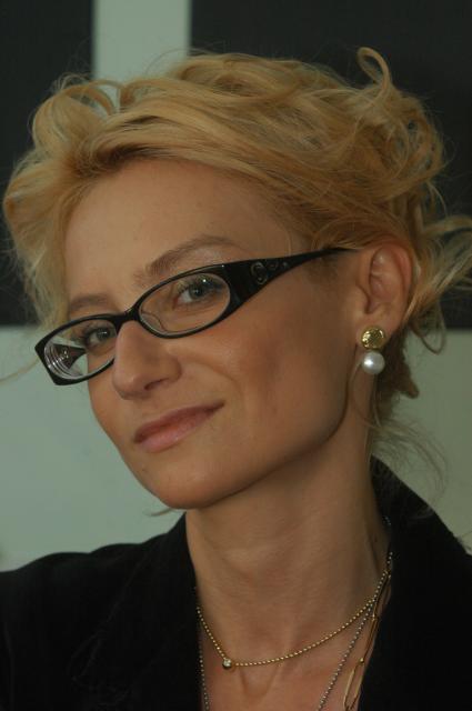 Москва. Главный редактор русской версии журнала L\'Officiel Эвелина Хромченко в редакции `Комсомольской правды`.