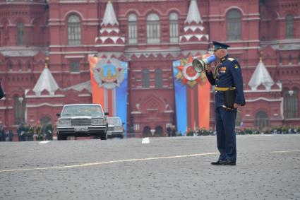 Москва. Во время генеральной репетиции парада на Красной площади, посвященного 73-й годовщине Победы в Великой Отечественной войне.