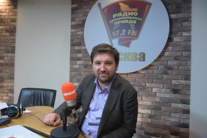 Москва. Путешественник, член координационного Совета по детскому туризму при правительстве РФ Матвей Шпаро на радио `Комсомольская правда`.