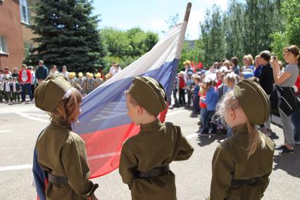 Ставрополь. Во время спортивно-патриотической игры для дошколят `Зарничка`.