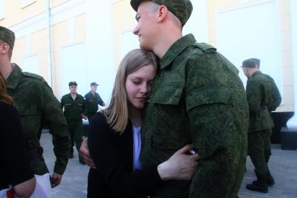 Нижний Новгород. Призывники  перед отправкой на службу в Президентский полк.