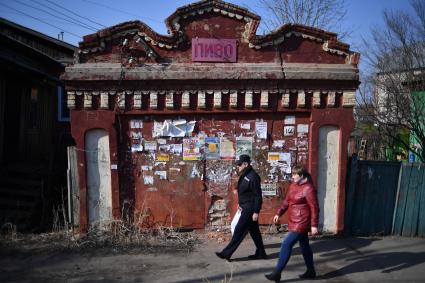 Балашов. Прохожие на одной из улиц города.