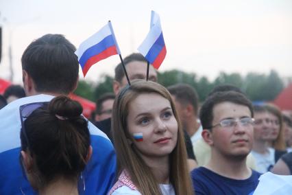 Нижний Новгород. Российские болельщицы во время чемпионата мира по футболу - 2018.