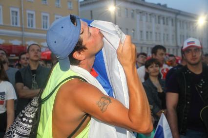 Нижний Новгород. Российские болельщики во время чемпионата мира по футболу  - 2018.