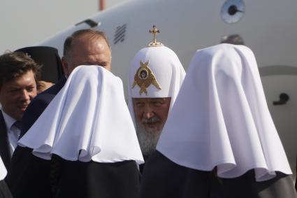 Екатеринбург. Патриарх Кирилл во время визита для участия в \'Царских днях\', посвященные 100-летию гибели семьи последнего русского царя Николая II