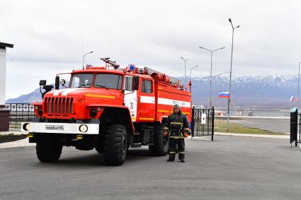 Остров Итуруп, Курильск. Курильский  пожарно-спасательный гарнизон  Сахалинской области.