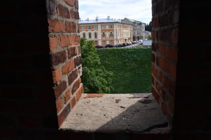 Нижний Новгород.   Вид на город со стены Нижегородского кремля.