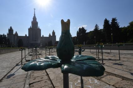 Москва. Благоустройство Университетской площади на Воробьевых горах.