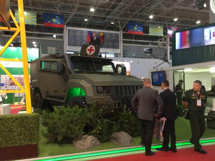 Московская область, Кубинка. Защитный медицинский автомобиль тактического звена `Линза` на Международном военно-техническом форуме `Армия-2018`.